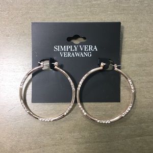 Hoop Earrings with Diamond Detailing
